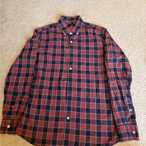 J. Crew Red and Blue Checkered Casual Shirt